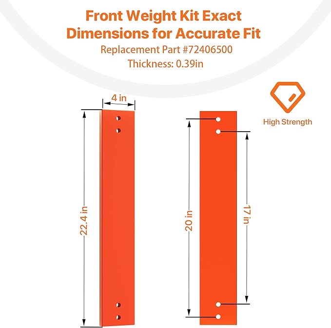 Front Weight Kit Replacement for Ariens SNO-Thro Snow Blowers 916, 920, 921, 924, 926, 932, 939 Series – Improves Balance & Stability,Part# 72406500