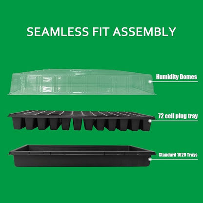 20 Pack 1020 Trays, No Drain Holes, 20" x 10", Extra Thick Heavy Duty Seed Starting Trays -Reusable Propagation Flats for Microgreens, Seedlings, Plant Germination, Fodder and Transplant