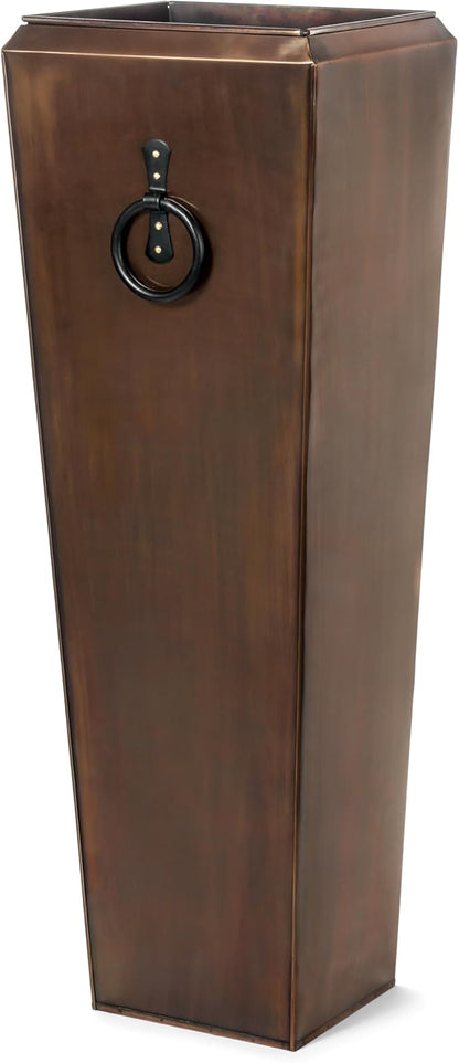 H Potter Tall Outdoor Planters Copper Large Flower Pots Indoor for Patio Balcony Garden Deck Front Porch Entryway Antique Copper Single Large