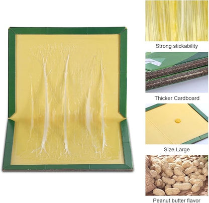 Kensizer 12-Pack Mouse Rat Glue Trap, Super Sticky Adhesive Glue Board Traps for Mice Rats Catches Indoor&Outdoor, Trampas para Ratones, Extra Strength Heavy Duty Large Size Pads