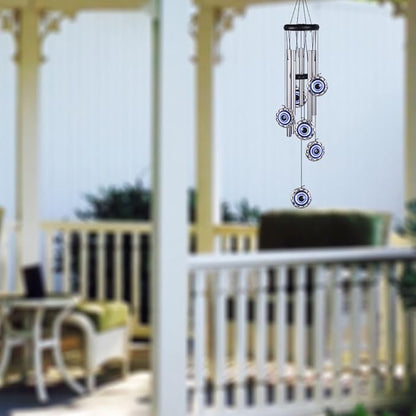 Blue Evil Eye Amulet Wind Chimes Outdoor Hanging Decor, Mobile Evil Eye Blessing Windcatcher, Evil Eye Wind Bells, Blue Evil Eye Wind Chimes for Home, Gift for Mom, Balcony, Patio, Garden Decoration