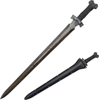 SV Handmade cast Manganese Steel Chopping Blade Sword, Full Tang, Outdoor, Hunting, Camping, Hiking, Survival, with Protective Cover, Multiple Styles to Choose from