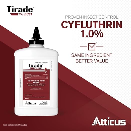 Atticus Tirade 1% Dust Insecticide (1.25 lb) - Ready-to-Use Insect Killer - Indoor and Outdoor Control of Ants, Bees, Wasps, Hornets, Cockroaches and Many Other pests