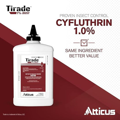 Atticus Tirade 1% Dust Insecticide (1.25 lb) - Ready-to-Use Insect Killer - Indoor and Outdoor Control of Ants, Bees, Wasps, Hornets, Cockroaches and Many Other pests