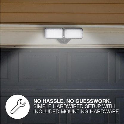Sylvania 18W Security LED Light with Motion Sensor, Hardwired, 2000 LMS, Wet Rated, 5000K, Daylight - 1 Pack (66476)
