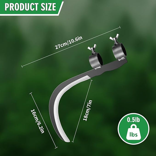 Steel Straw Sickle with Replaceable Wooden Handle Function, Manganese Steel Blade, Handheld Gardening Tools Multipurpose Gardening Weeding Grass Sickle and Farming Portable Safety Sickle