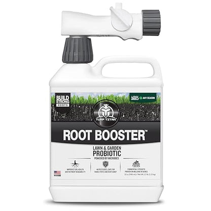 Turf Titan Root Booster Hose End (32 oz) – Natural Liquid Probiotic for Lawn Care – Green Booster for Lawn Maintenance – Supports Growth & Resilience – Covers up to 8,000 Sq Ft