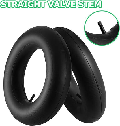 4.80/4.00-8" Inner Tube with Straight Valve Stem (2-Pack) - Heavy Duty Replacement Tire Tubes for Wheelbarrows, Mowers, Hand Trucks, Dollies