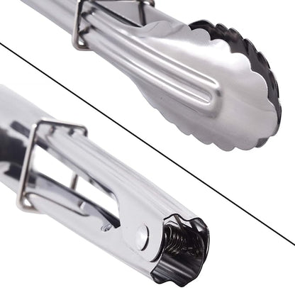 Mini Stainless Steel Serving Tongs Small Tongs for Serving Food Cooking Salad Grilling (7-Inch 3 Pieces)