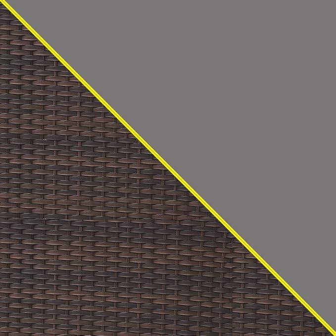 Wicker Outdoor Swivel Chairs Set of 4 with Fire Pit Table, 5 Pieces Patio Furniture Set with Fire Pit Table for Yard, Deck, Garden, Brown/Grey