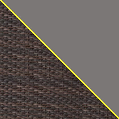 Wicker Outdoor Swivel Chairs Set of 4 with Fire Pit Table, 5 Pieces Patio Furniture Set with Fire Pit Table for Yard, Deck, Garden, Brown/Grey