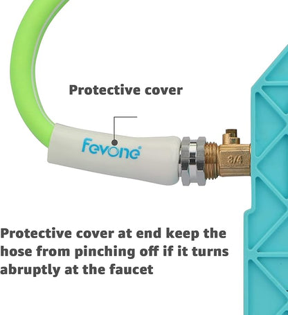 Fevone Garden Hose 25 ft., Lightweight Hybrid Water Hose, Flexible and Durable, Leak-Free Connections