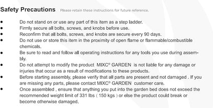 MIXC 50 * 26 * 31 Large Metal Raised Garden Beds with Legs, Elevated Planter Boxes Outdoor Raised for Gardening, Bigger Planter Box for Vegetable Flower Herb
