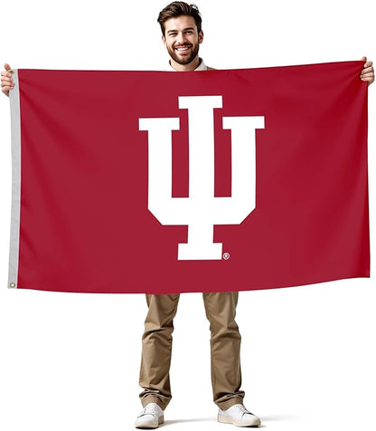 Indiana Hoosiers College Sports Printed Flag - NCAA Licensed - Nylon - School Banner (Red) (3' x 5')