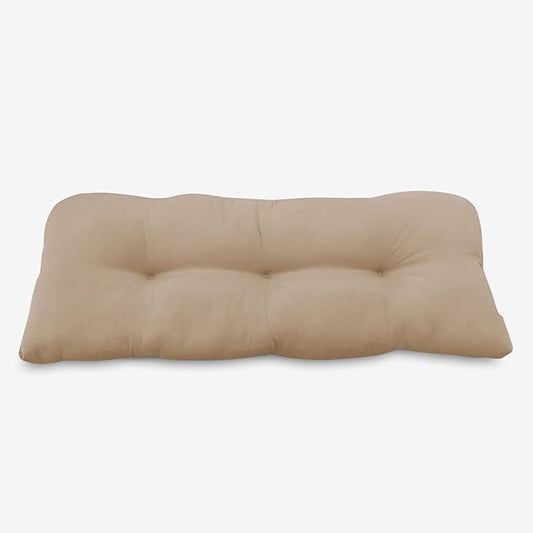 BrylaneHome Tufted Bench Cushion - 45.5" L x 19" W x 3" H- Patio & Outdoor - Water, Stain & Fade Resistant - Cobalt Tropicana