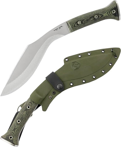 Condor Tool & Knife K-tact Kukri Knife - 1075 High Carbon Steel - Gardening Machete - Micarta Handle - Kydex with Leather Belt Loop Sheath - 6mm Thick - 10in Blade - 32.4oz