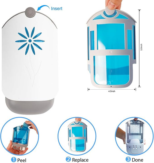 Flying Insect Trap Indoors, Gnat Killer Indoor Captures Fruit Flies, Mosquito and Gnats, Gnat Traps for House Indoor (1 Plug-in Base + 2 Cartridges)