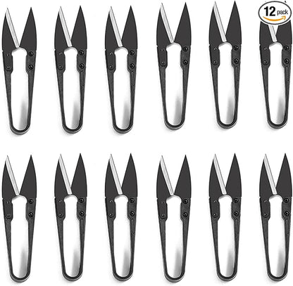 JINJIAN Bonsai Pruning Scissors 12PCS - Small Pruner Shears Bud Leaves Trimmer Garden Shears for Plants, Gardening Clippers for Flower Bonsai Trimming Pruners Trimmers Secateurs(BLACK)