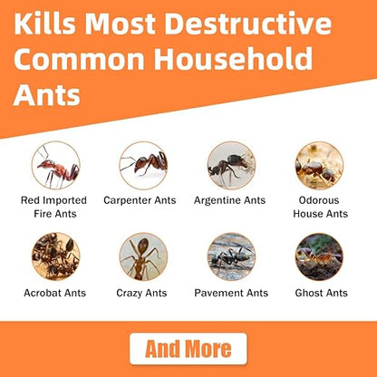 48 PCS Ant Killer Gel Bait Stations, Extra Strengthen Ant Bait Traps, Long-Lasting Effective Pest Gel for Carpenter Ants and Other Common Household Ants, No Mess Easy Use, Safe for Pets and Kids
