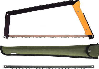 AGAWA - BOREAL24 Tripper Kit - Includes 24" Folding Saw, Nylon Carrying Case, 24" All-Purpose & 24" Aggressive Blade - For Camping, Hiking & Survival Gear (Black Frame/Yellow Handle)