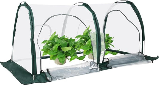 Portable Tunnel Greenhouse for Outdoors - Transparent Mini Greenhouses Ideal for Backyards and Outdoor Vegetable Cultivation (2M)