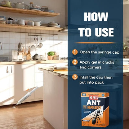 Ant Repellent, Ant Deterrent for Home, Indoor and Outdoor Use, Keeps Ants Away, Reay-to-Use, Pets & Kids Safe- 4P