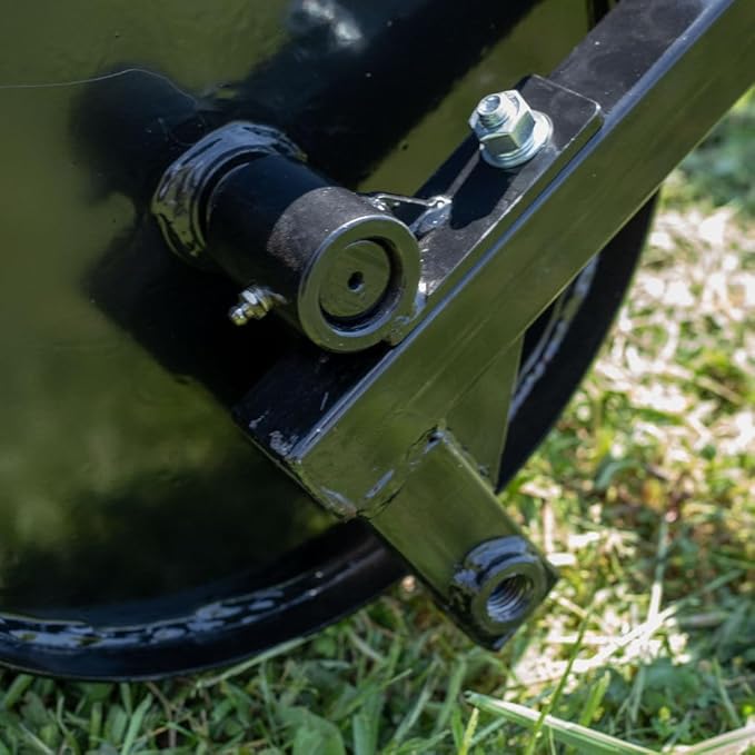 Titan 3 FT Tow-Behind Drum Spike Aerator Holds up to 25 Gal Water, 3" Long Welded On Spikes, for ATV UTV and Utility Tractor, Breaks Ground for Better Drainage & Fertilization
