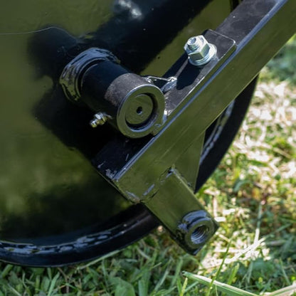 Titan 3 FT Tow-Behind Drum Spike Aerator Holds up to 25 Gal Water, 3" Long Welded On Spikes, for ATV UTV and Utility Tractor, Breaks Ground for Better Drainage & Fertilization