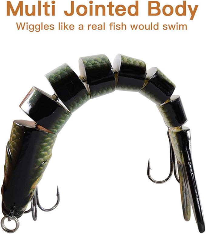 Fishing Lures for Bass Trout Topwater Multi Jointed Swimbaits Slow Sinking Bionic Swimming Lures Bass Freshwater Saltwater Bass Lifelike Fishing Lures Kit