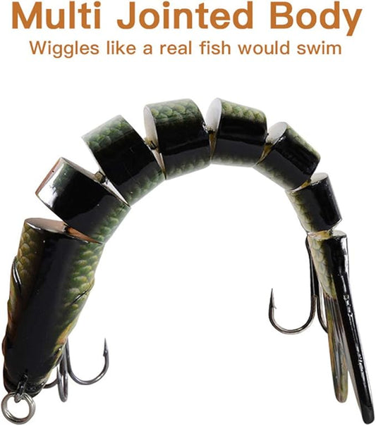 Fishing Lures for Bass Trout Topwater Multi Jointed Swimbaits Slow Sinking Bionic Swimming Lures Bass Freshwater Saltwater Bass Lifelike Fishing Lures Kit