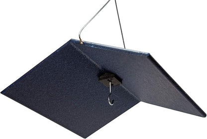 JCs Wildlife Poly Weather Cover - Rain Guard - Hang Bird Feeder or House Underneath for Protection from Rain or Snow - Easy to Clean and Use (Large, Blue)