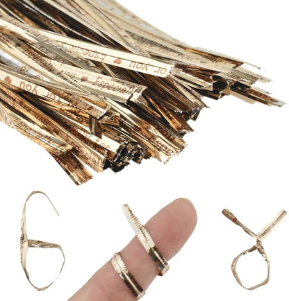 HAHIYO 300Pcs 4inches Holographic Coffee Metal Twist Ties Bread Candy Coffee Bag Ties Plant Garden Twist Ties for Cellophane Treat Bags Gift Wraping Bags Plastic Bags Party Cake Present Art Crafts