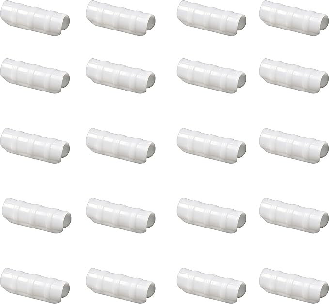 Farm Plastic Supply - Greenhouse Clamp 20 Pack - (3" Long x 3/4" Wide) - White ABS Clamps for Greenhouse, ABS Clips, Greenhouse Clamps for Farming, Gardening, Agriculture