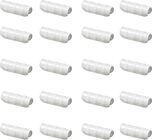 Farm Plastic Supply - Greenhouse Clamp 20 Pack - (3" Long x 3/4" Wide) - White ABS Clamps for Greenhouse, ABS Clips, Greenhouse Clamps for Farming, Gardening, Agriculture