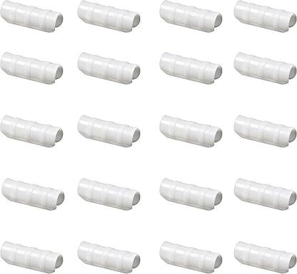 Farm Plastic Supply - Greenhouse Clamp 20 Pack - (4" Long x 1" Wide) - White ABS Clamps for Greenhouse, ABS Clips, Greenhouse Clamps for Farming, Gardening, Agriculture