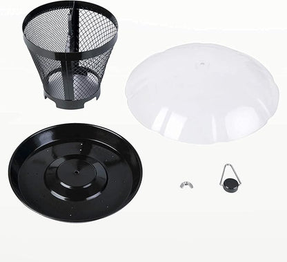 Kingsyard Bird Feeder for Outside, Dual-Use Metal Mesh Wild Bird Feeder with Weatherproof Dome Dual, 2.5 lbs Seed Capacity for Finch Cardinal
