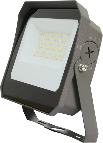 LAMPHOME LED Flood Lights Outdoor 15/20/35W and 3000/4000/5000K Adjustable 3900Lm,Dusk-to-Dawn Sensor o Dawn Flood Light for Yard, Garage, Garden,UL Listed,Includes Yoke Mount UL Listed