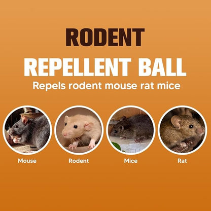 Rodent Repellent with Peppermint Oil, Mouse Repellent, Mice Repellent Balls for Indoor Outdoor, Rodents Repellent for House, Rat Deterrent Outdoor, Moth Balls for Outdoor Use - 8 Pack