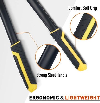 JARDINEER 3PCS Garden Shears Set, Include 30" Anvil Brach Cutter Loppers for Tree Trimming Heavy Duty with 2" Cutting Capacity, Bypass Pruner and Spare SK5 Blade