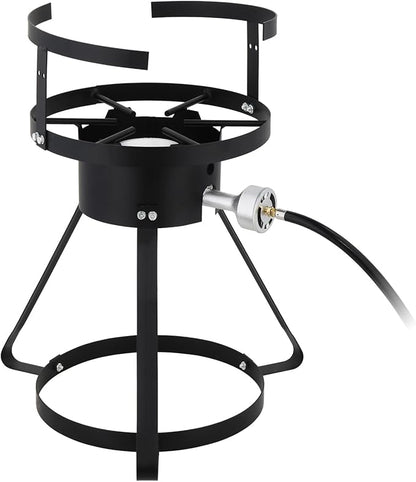30 Qt.Turkey Deep Fryer Pot Set,Seafood Boil Pot with 55,000BTU Propane Burner,2-Pcs Cooker Sets, Turkey Fryer w/Basket for Outdoor, Aluminum Tripod Stove Rack,Steamer for Cooking Crawfish and Crab