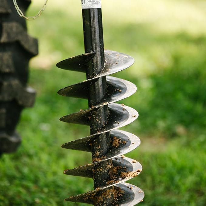 Titan Attachments 60 HP 3 Point Post Hole Digger with 9" Auger Attachment, Fits Cat 1 Tractors for Fence Post Holes, Deck Installation