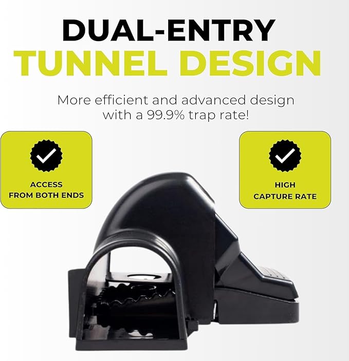 Rat Trap Set - Fast Kill Indoor & Outdoor Solution for Large Rats & Mice - Comes with 2 Gloves & User Manual for Easy Setup - Ultimate Choice
