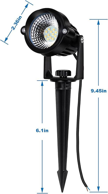 12W Landscape Lights Low Voltage LED Landscape Lighting Spotlight Waterproof Garden Pathway Christmas Decorative Lights Outdoor, 20 Pack with Connector (Warm White 3000K)