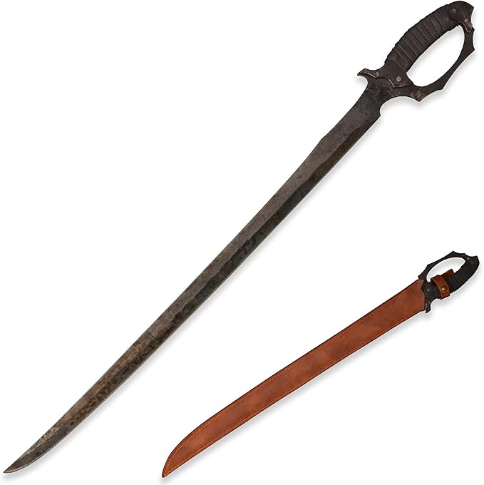 SV Handmade cast Manganese Steel Chopping Blade Sword, Full Tang, Outdoor, Hunting, Camping, Hiking, Survival, with Protective Cover, Multiple Styles to Choose from