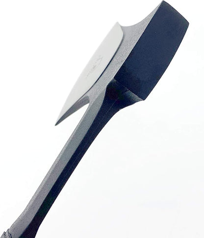 K-Musculo Otakumod 11" Tactical Ranger Axe. Hatchet. Stainless Steel Blade with Hard Cover. for Outdoor Camping - Hiking to Cut Branches, Make Fire. EDC Tasks (Black-Fire Starter)