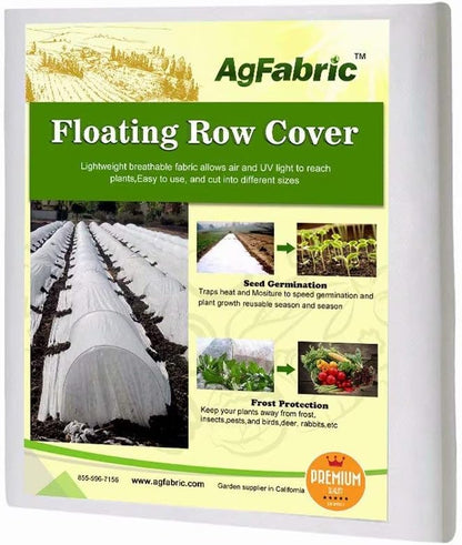 Agfabric Plant Covers Freeze Protection 10'x10' 0.9oz Floating Row Cover Garden Plant Cover Freeze Cloths for Plants Winter Frost Pests Protection,White