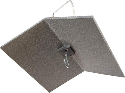 JCs Wildlife Poly Weather Cover - Rain Guard - Hang Bird Feeder or House Underneath for Protection from Rain or Snow - Easy to Clean and Use (Medium, Gray)