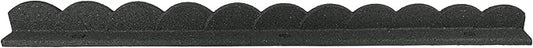 Playsafer L Shaped Flexible Rubber Scalloped Edger for Lawns Landscaping and Playground | Easy No Dig Installation| 4' Long (1, Dark Gray)