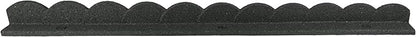Playsafer L Shaped Flexible Rubber Scalloped Edger for Lawns Landscaping and Playground | Easy No Dig Installation| 4' Long (4, Dark Gray)