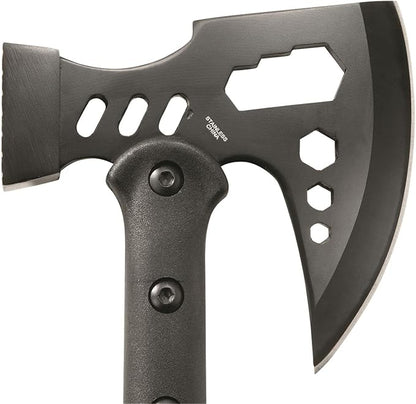Szco Supplies 16.25” Black Multipurpose Outdoor Camping Survival Hammer Hatchet Axe with Nylon Sheath 211557 Back